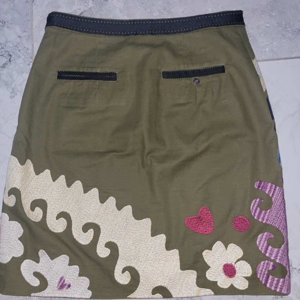 Floral Pattern Mini Skirt - Multicolor - Picture 4 of 10